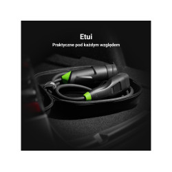 Ładowarka Mobilna EV 11kW 7m Typ 2 CEE 16A Wallbox z Aplikacją do Tesla Model Y 3 S X, Kia EV6, Ford Mach-E